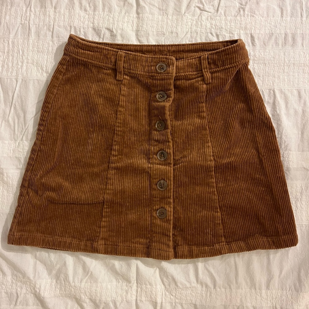 Corduroy mini skirt